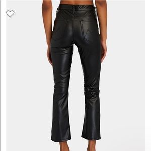 MOTHER faux leather Insider Ankle Crop BNWT